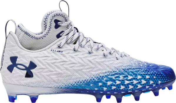 Бутсы Under Armour Spotlight Clone 3.0 MC White Royal, белый