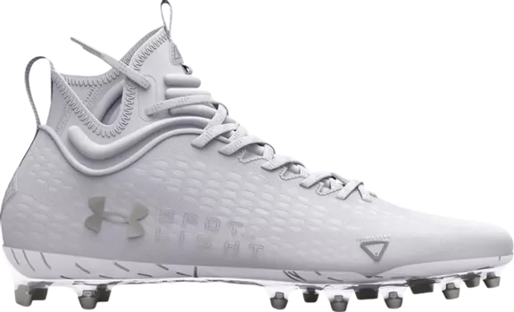 Бутсы Under Armour Spotlight Lux MC 2.0 White Metallic Silver, белый