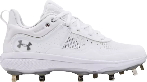Бутсы Under Armour Wmns Glyde MT White Metallic Silver, белый