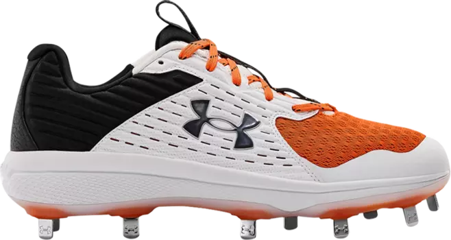 Бутсы Under Armour Yard MT Black White Orange, черный