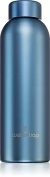 Бутылка для воды из нержавеющей стали Waterdrop Thermo Steel Metal, Blue Brushed 600 ml