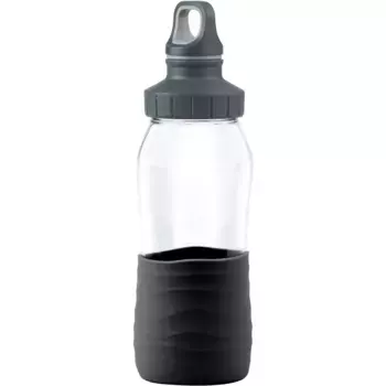 Бутылка Emsa «Drink2Go», (1 шт.), завинчивающаяся крышка, герметичная/гигиеничная/чистая, силиконовый рукав, 500 мл, черный