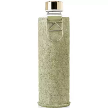 Бутылочка для питья equa «Mismatch», боросиликатное стекло, с фетровой крышкой, 750 мл, цвет pistazie-goldfarben