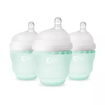 Бутылочки для кормления 3 шт. по 120 мл Olababy Anti-Colic, мятный