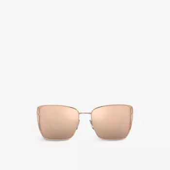 BV6176 Bzero1 солнцезащитные очки в металлической квадратной оправе Bvlgari, желтый