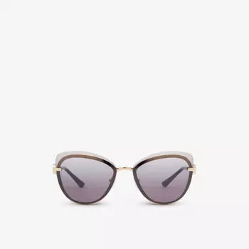 BV6182B солнцезащитные очки в металлической оправе-бабочке Bvlgari, желтый