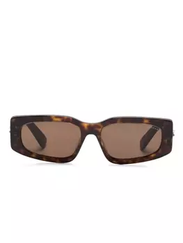 Bvlgari очки B.Zero1 в квадратной оправе, коричневый