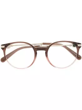 Bvlgari очки в круглой оправе, розовый