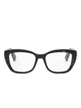 Bvlgari очки в квадратной оправе, черный