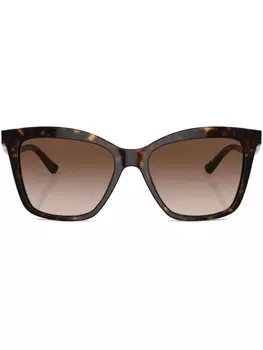 Bvlgari солнцезащитные очки черепаховой расцветки, зеленый