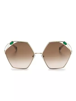 Bvlgari солнцезащитные очки с градиентными линзами, золотистый