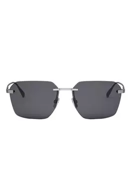 Bvlgari солнцезащитные очки с квадратными линзами, серебряный