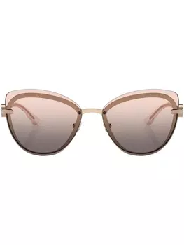 Bvlgari солнцезащитные очки в оправе 'кошачий глаз', розовый