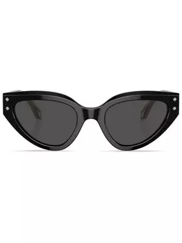 Bvlgari солнцезащитные очки в оправе 'кошачий глаз', черный