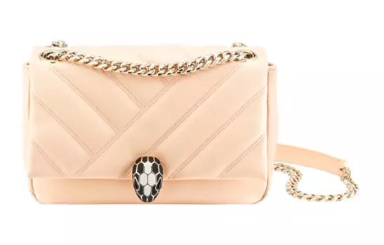 BVLGARI Сумка через плечо Serpenti Cabochon Pattern, женская, персикового цвета