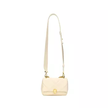 BVLGARI Сумка Serpenti Cabochon в форме головы змеи из телячьей кожи, портативная сумка через плечо, мини-сумка через плечо, женская, белая