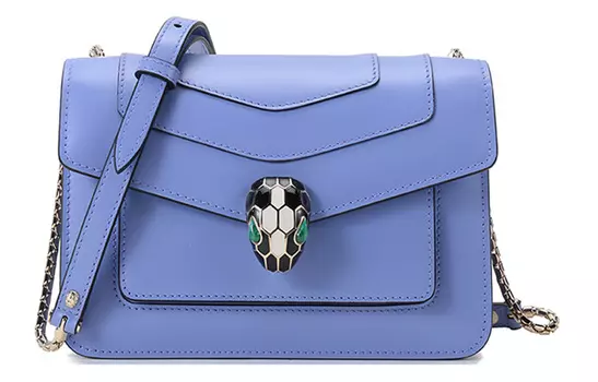 BVLGARI Сумка Serpenti Forever из коровьей кожи, женская, лавандового цвета