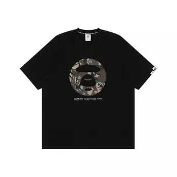 BY *A BATHING APE Хлопковая футболка с принтом логотипа Aape, белый