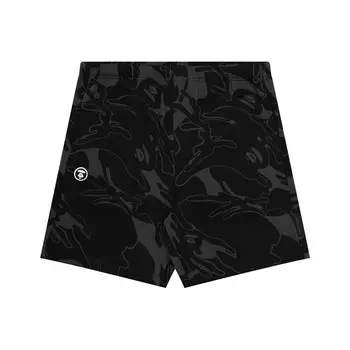 BY *A BATHING APE Спортивные шорты из джерси с абстрактным принтом Aape, черный