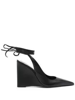BY FAR босоножки на танкетке, черный
