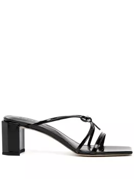 BY FAR босоножки с завязками, черный
