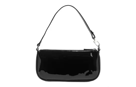 By Far Черная лакированная сумка через плечо
