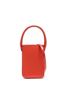 BY FAR лакированная сумка через плечо Note, оранжевый