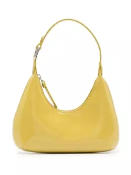 BY FAR лакированная сумка на плечо Baby Amber, зеленый