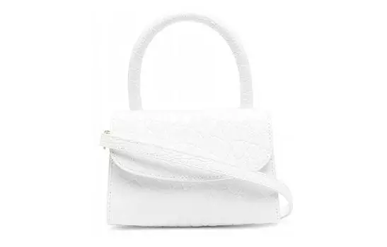 By Far Мини-сумка из овчины крокодиловой кожи, сумка через плечо, маленькая квадратная сумка, женская, белая