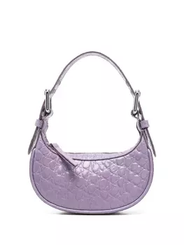 BY FAR мини-сумка на плечо Soho с тиснением под крокодила, фиолетовый