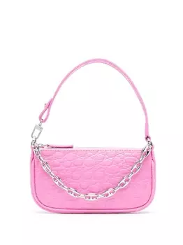 BY FAR мини-сумка Rachel с тиснением под кожу крокодила, розовый