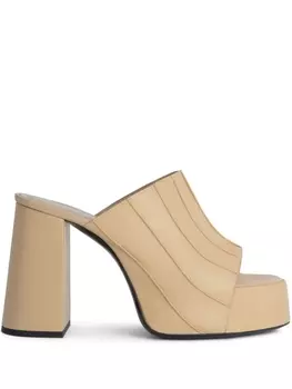 BY FAR мюли Brad на платформе, коричневый