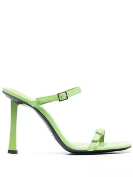 BY FAR мюли Flick 90, зеленый