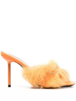 BY FAR мюли Kenny с искусственным мехом, оранжевый