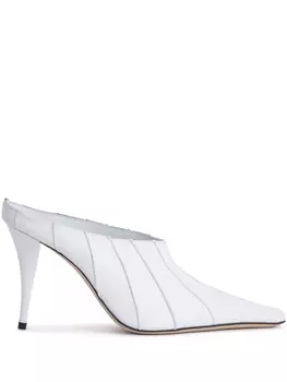 BY FAR мюли Trish 100, белый