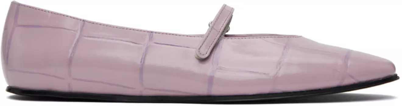 BY FAR SSENSE Work Capsule — Балетки Molly фиолетового цвета