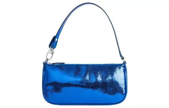 By Far Сумка-багет Rachel Goatskin Baguette, женская, среднего размера, синяя