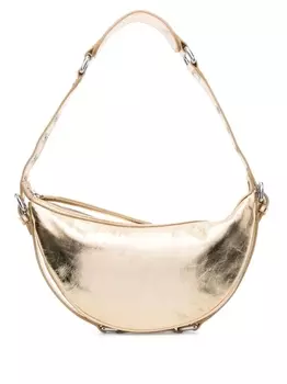 BY FAR сумка на плечо Gib с эффектом металлик, золотистый