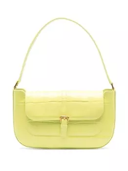 BY FAR сумка на плечо Miranda с тиснением под кожу крокодила, зеленый