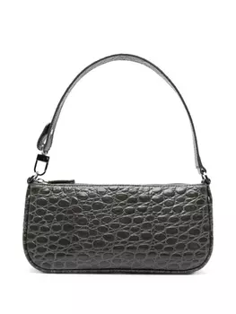 BY FAR сумка на плечо Rachel с тиснением под кожу крокодила, зеленый