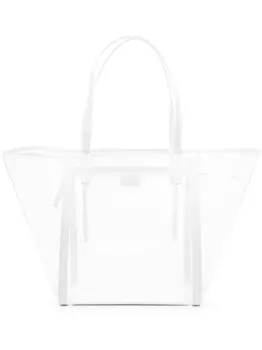 BY FAR сумка-тоут с контрастной отделкой, белый