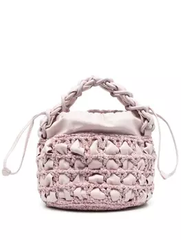 BY FAR сумка-ведро с кулиской, розовый