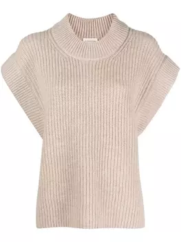 By Malene Birger шерстяной топ Farima в рубчик, нейтральный цвет