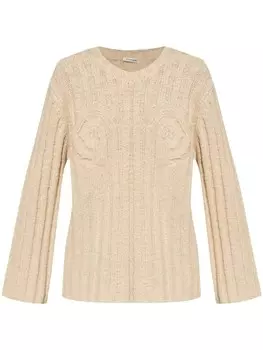 By Malene Birger свитер в рубчик Cirra, нейтральный цвет