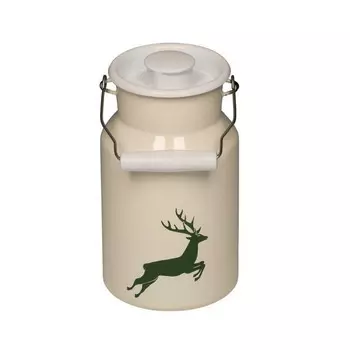 by Riess Grner Hirsch Молочник с крышкой - эмаль 1,5 л Gmundner Keramik, зеленый