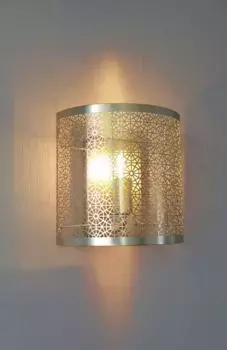 By Rydens Настенный светильник Hermine, 1 лампочка, лампа E14 | без лампочек, светильник в восточном стиле 22,00 см, Высота: 21,00 см., цвет messingfarben matt