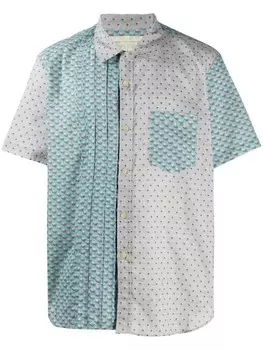 By Walid рубашка Carson со вставками, синий