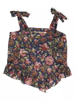 By Walid топ с цветочным принтом из коллаборации с Kindred, синий