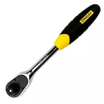 Быстроразъемный ключ Stanley с трещоткой, торцевой ключ с резиновой ручкой, большая мушка, 48 зубьев, высокий крутящий момент, 12,5 мм 78-068-23