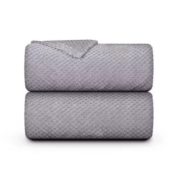 Быстросохнущее полотенце AMY 30х30 см белое полиэстер микрофибра Bestlivings, светло-серый